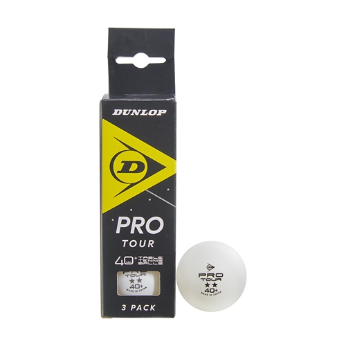 Dunlop 40+ Pro Tour Bordtennisbollar (3-pack) pingisbollar